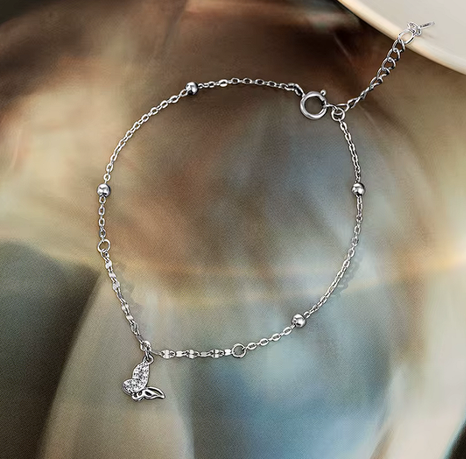 18K Gold Plated Butterfly Chain Bracelet