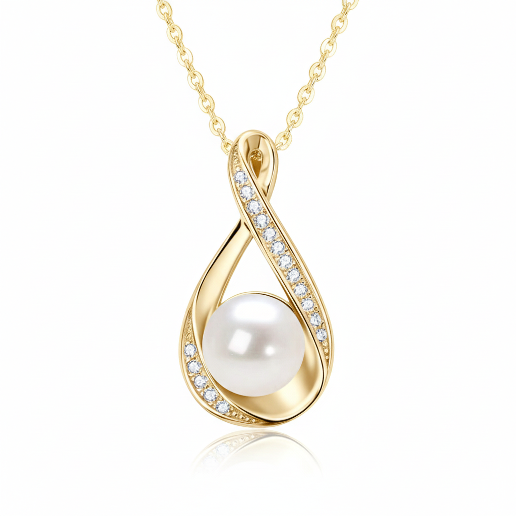 Infinity Freshwater Pearl Pendant