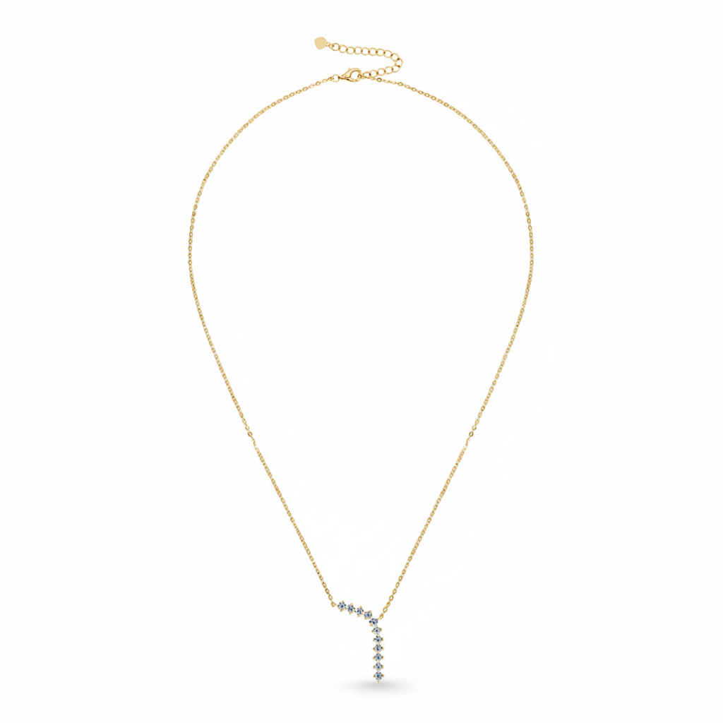 Radiant Y-Shaped Moissanite Pendant Necklace