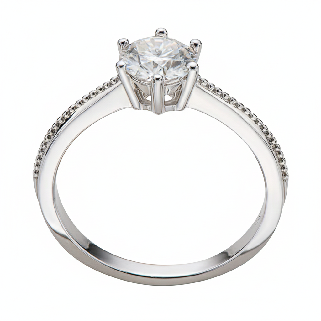 Six Prong Round Cut Solitaire Ring
