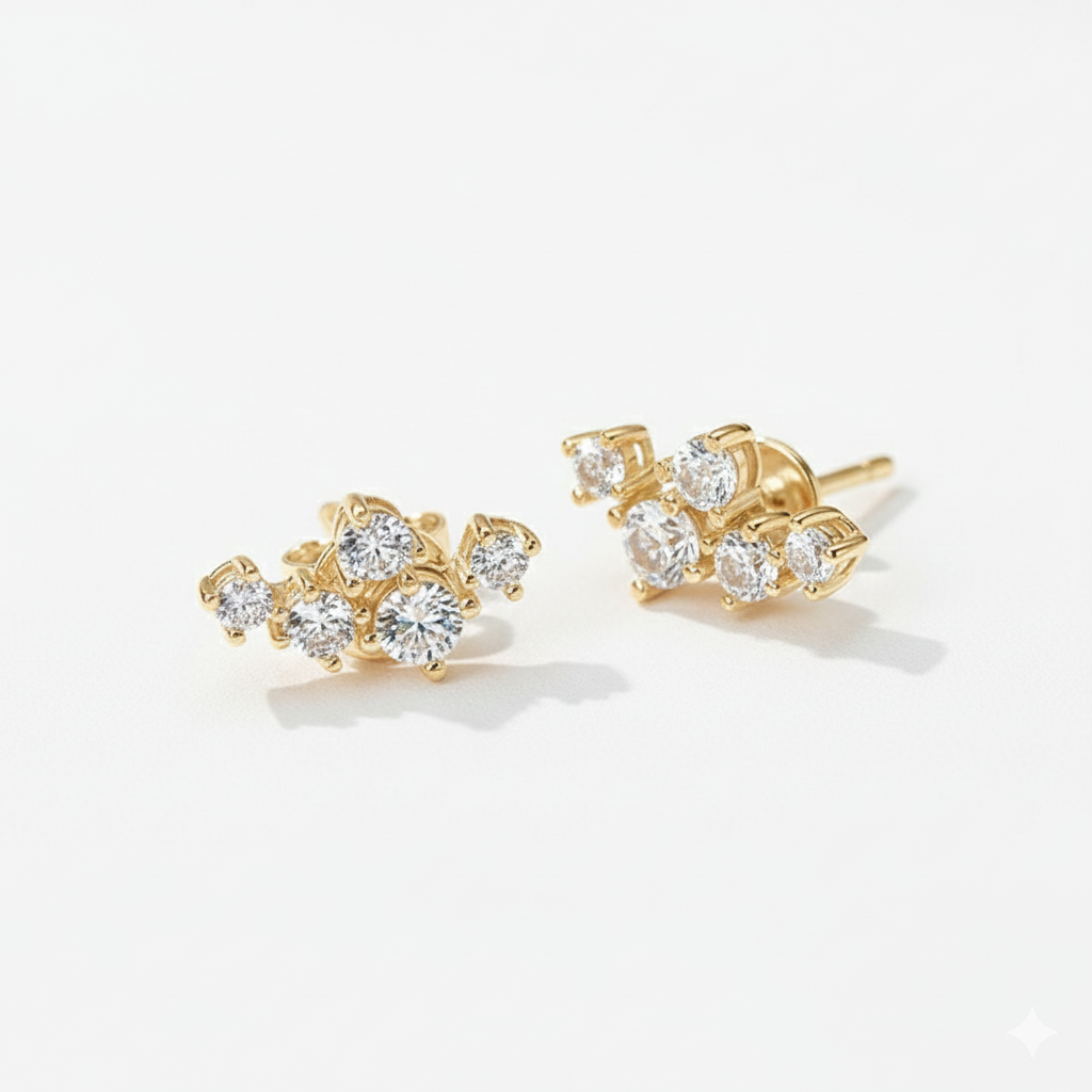 Star Cluster Stud Earrings