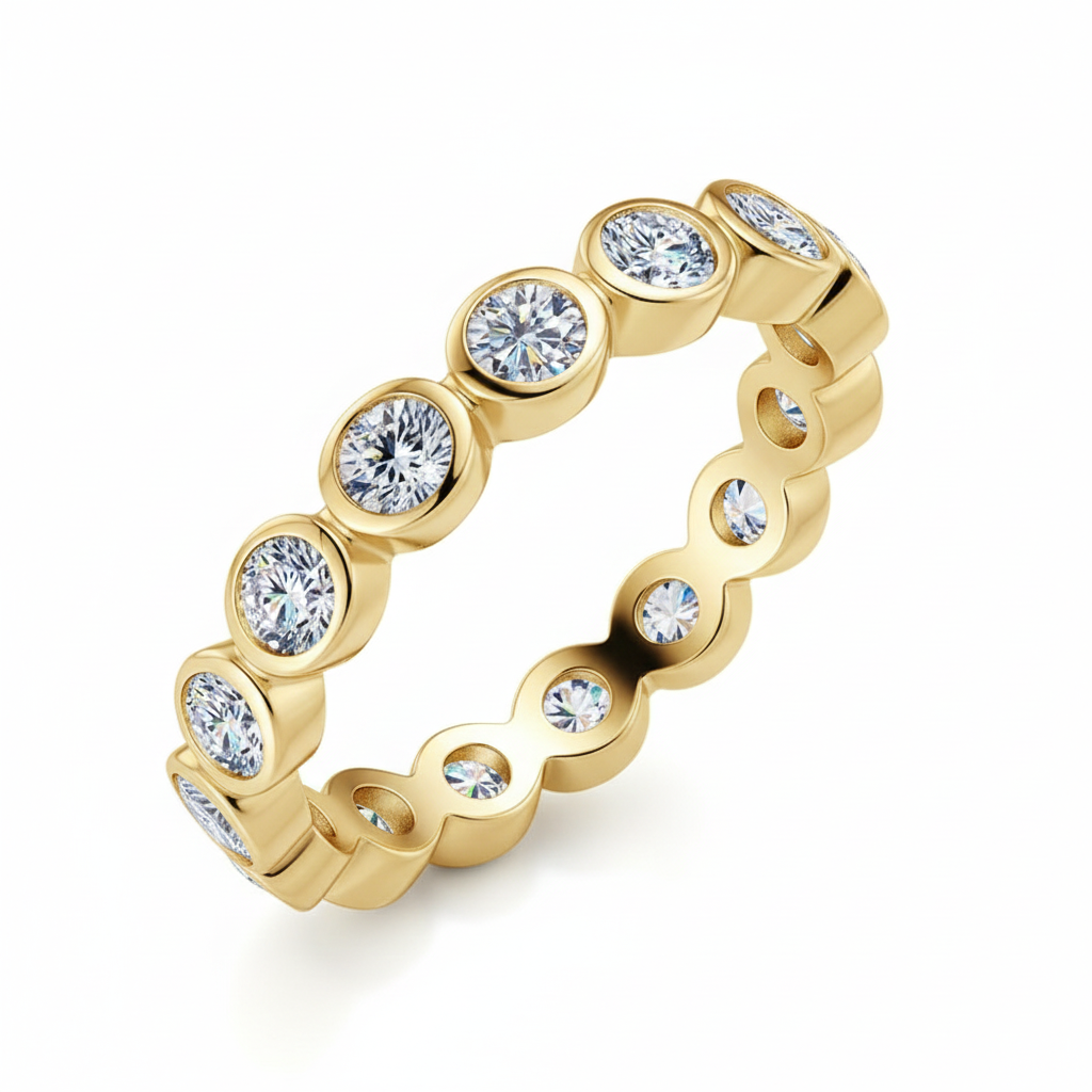 18K Gold Plated Full Eternity Ring