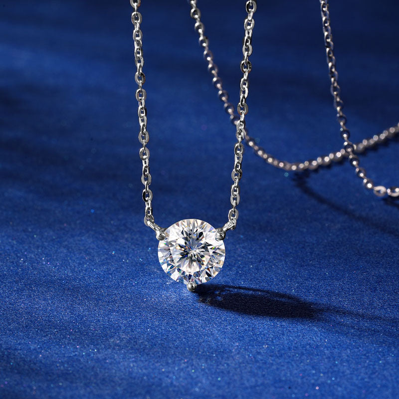 Elegant Moissanite Solitaire Pendant Necklace
