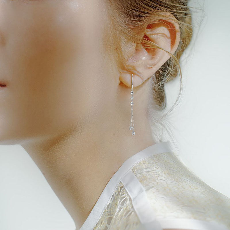 Moissanite Drop Earrings