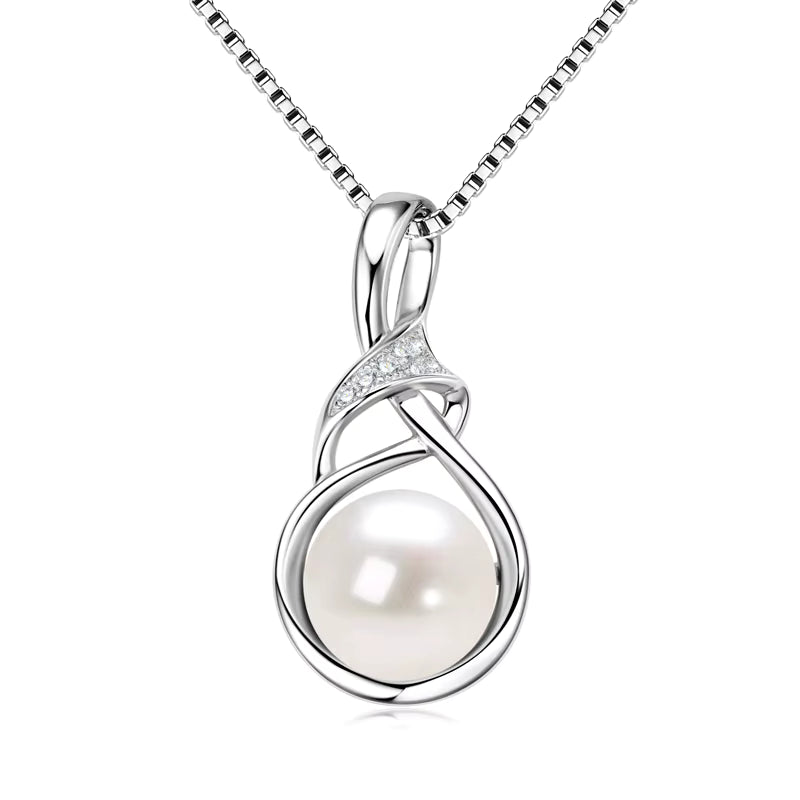 Lustrous Pearl & Moissanite Pendant