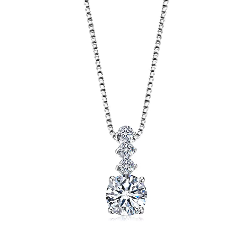 Geometric Moissanite Pendant Necklace