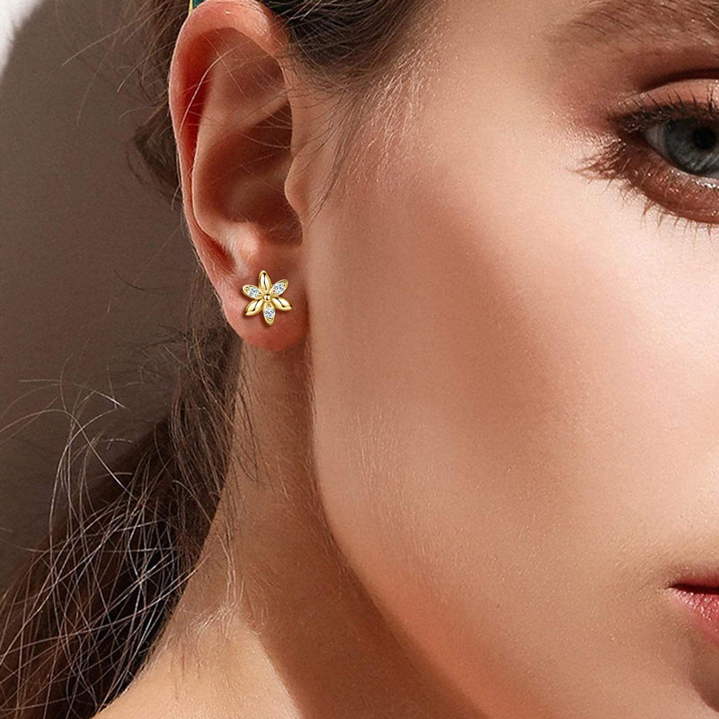 3D Moissanite Diamond Earrings