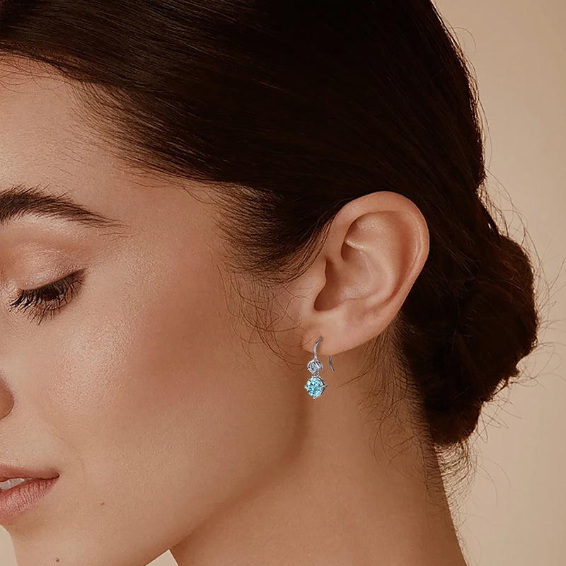 Whale Tail Drop Earrings