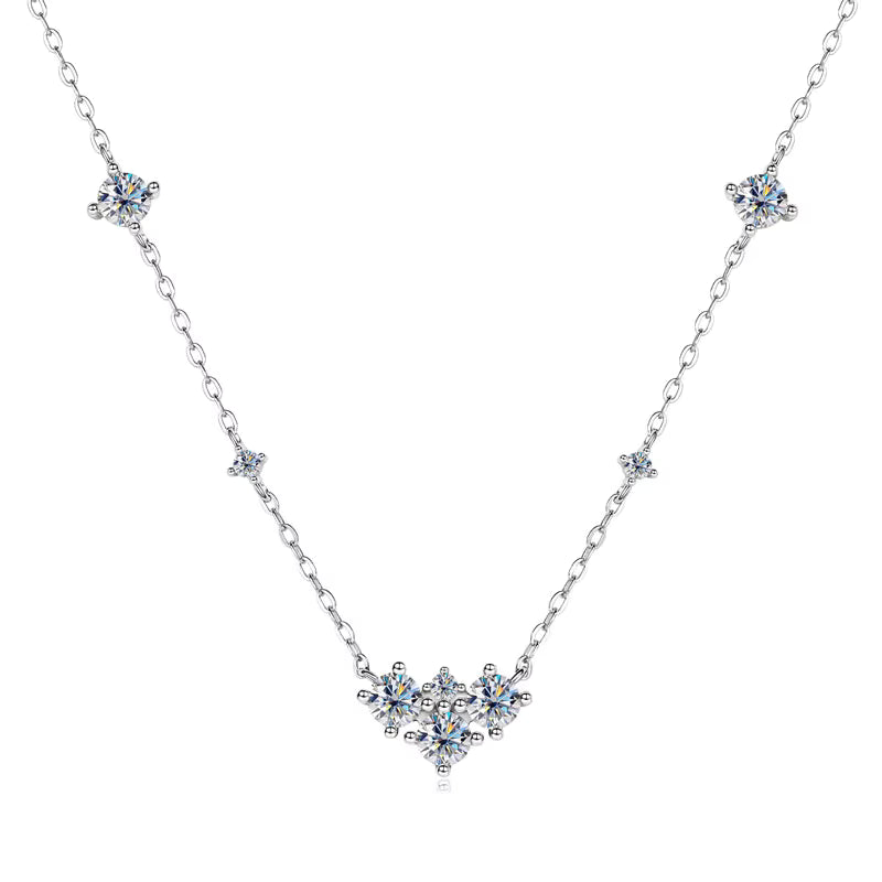 Elegant Gold Plated Moissanite Necklace