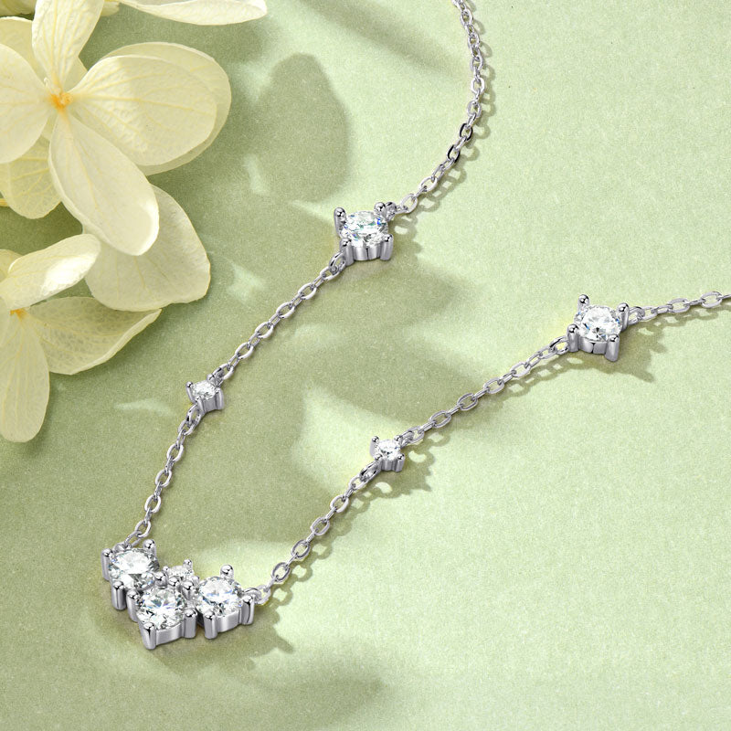 Elegant Gold Plated Moissanite Necklace