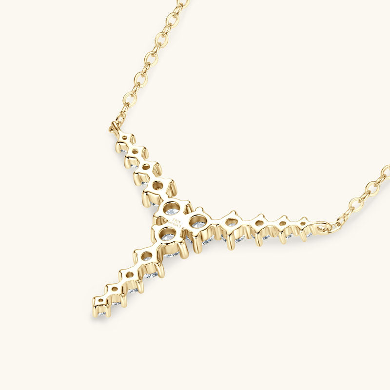 Y-Shaped Moissanite Pendant Necklace