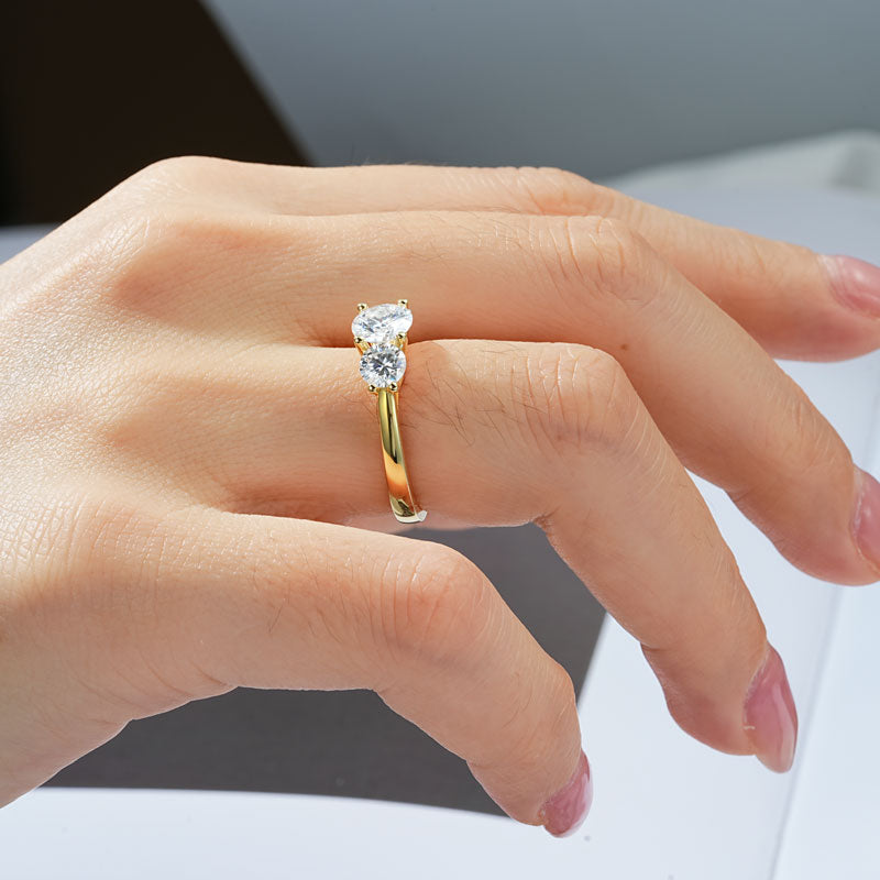 18K Gold Plated Classic Prong Setting Ring