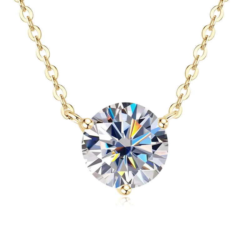 Elegant Moissanite Solitaire Pendant Necklace