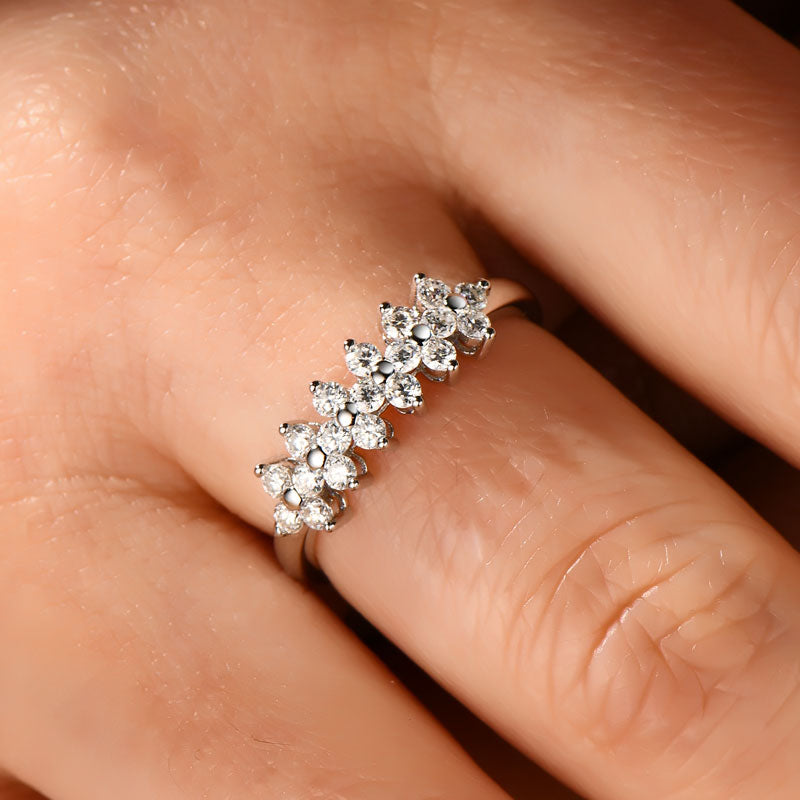 18K Gold Plated Floral Band Ring