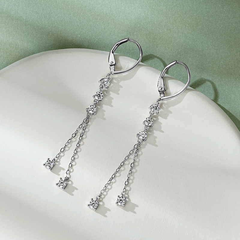 Moissanite Drop Earrings