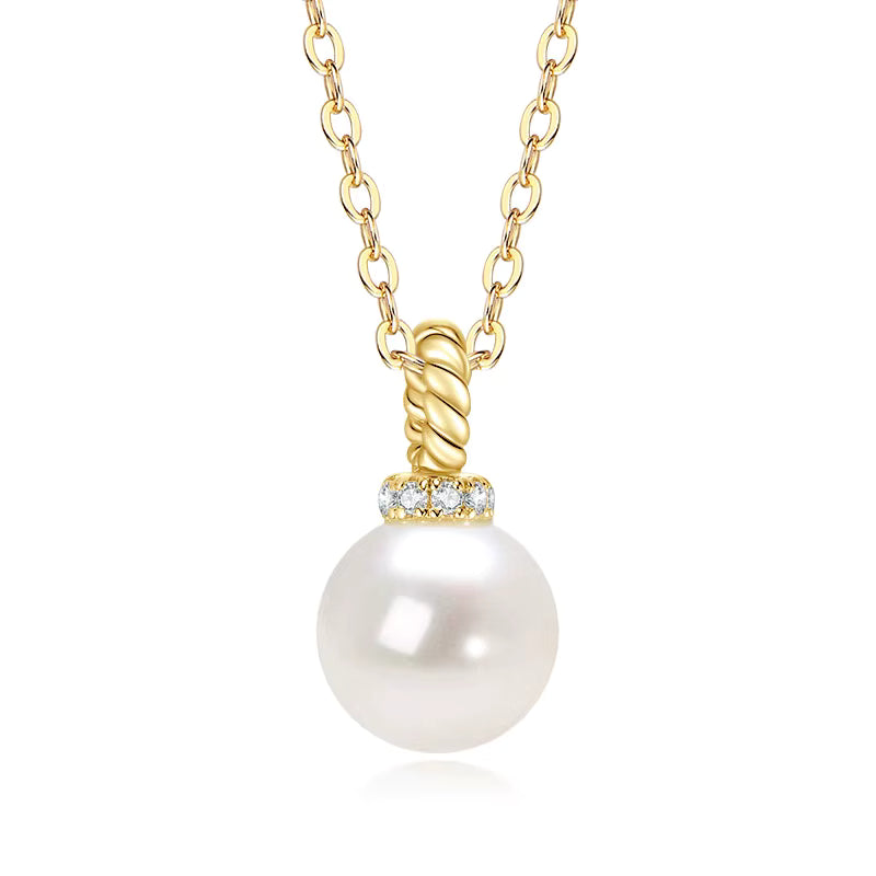 Gold-Plated Freshwater Pearl Pendant Necklace