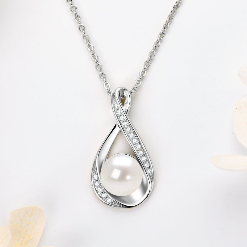 Infinity Freshwater Pearl Pendant