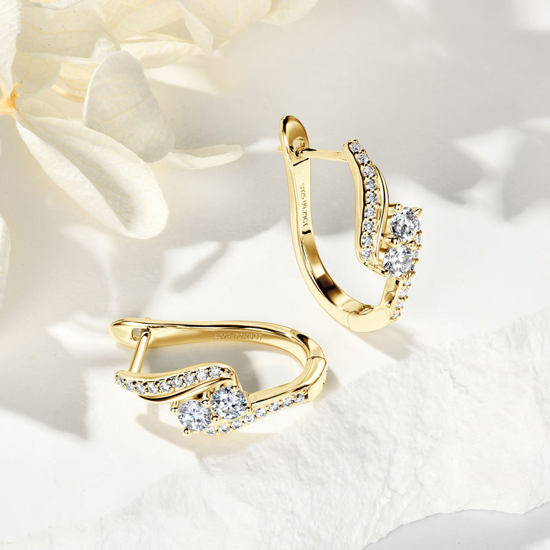 U-Shape Infinity Hoop Earrings