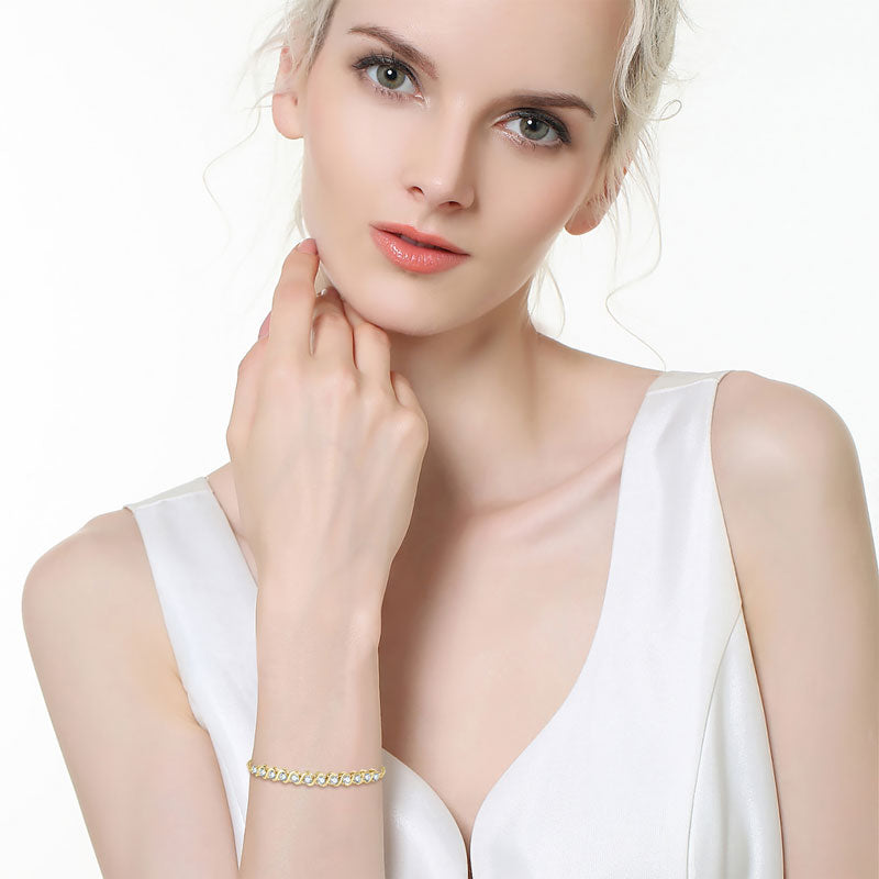 18K Gold Plated Wave S-Link Bracelet