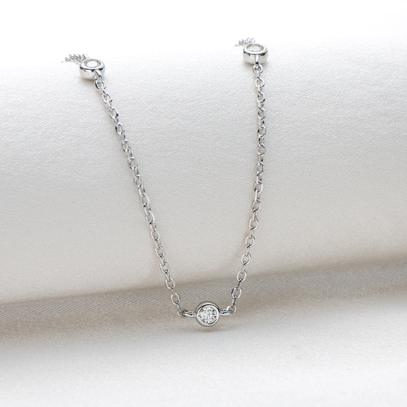 Layered Moissanite Choker Necklace