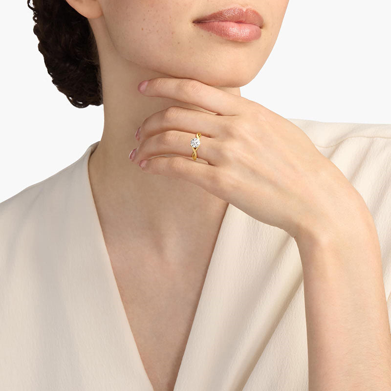 18K Gold Plated Twist Band Ring