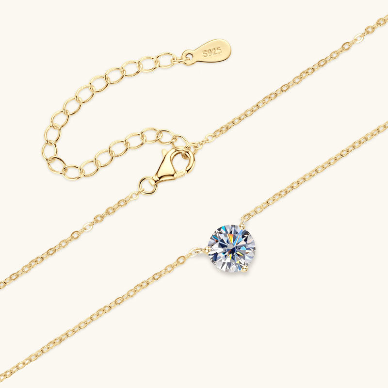 Elegant Moissanite Solitaire Pendant Necklace