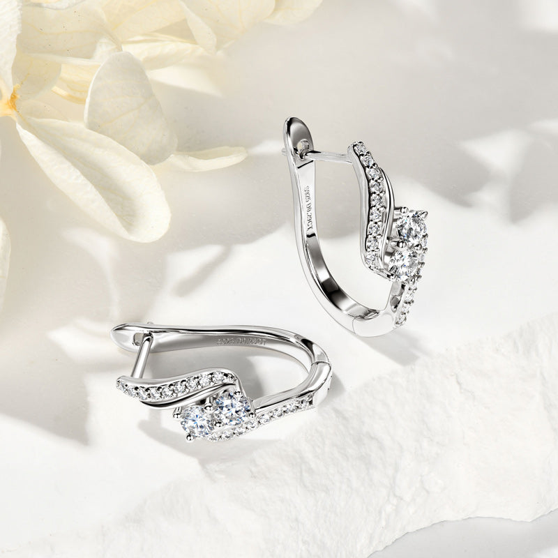 U-Shape Infinity Hoop Earrings