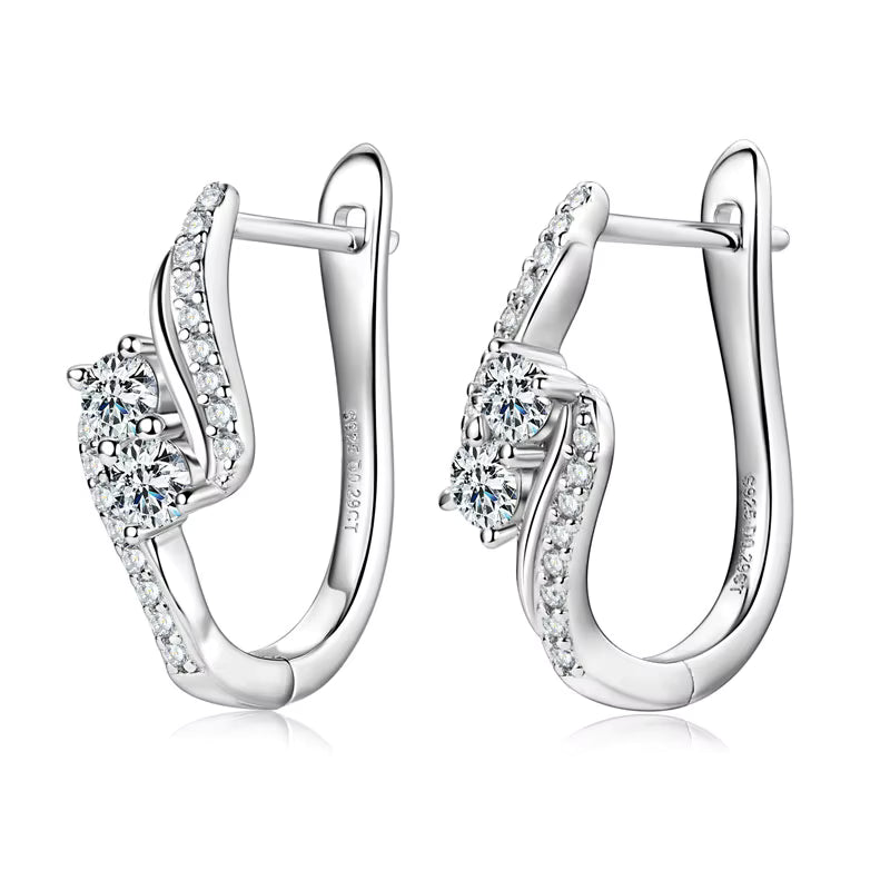 U-Shape Infinity Hoop Earrings