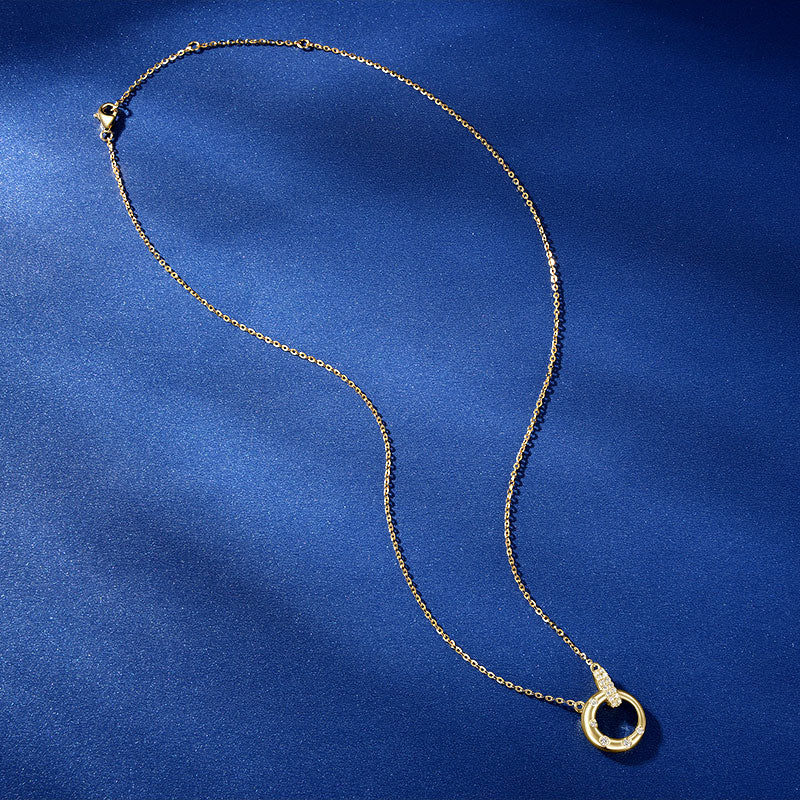 Intertwined Circle Moissanite Necklace