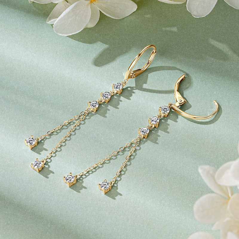 Moissanite Drop Earrings