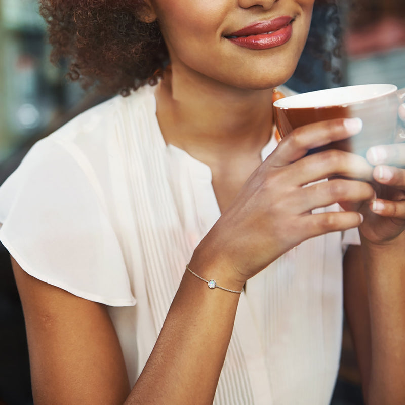 18K Gold Plated Solitaire Opal Stone Bracelet