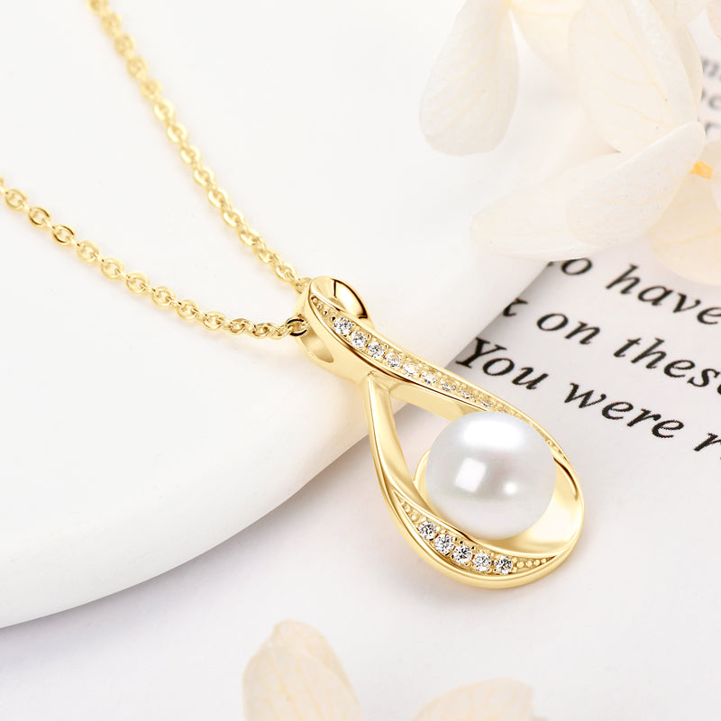 Infinity Freshwater Pearl Pendant
