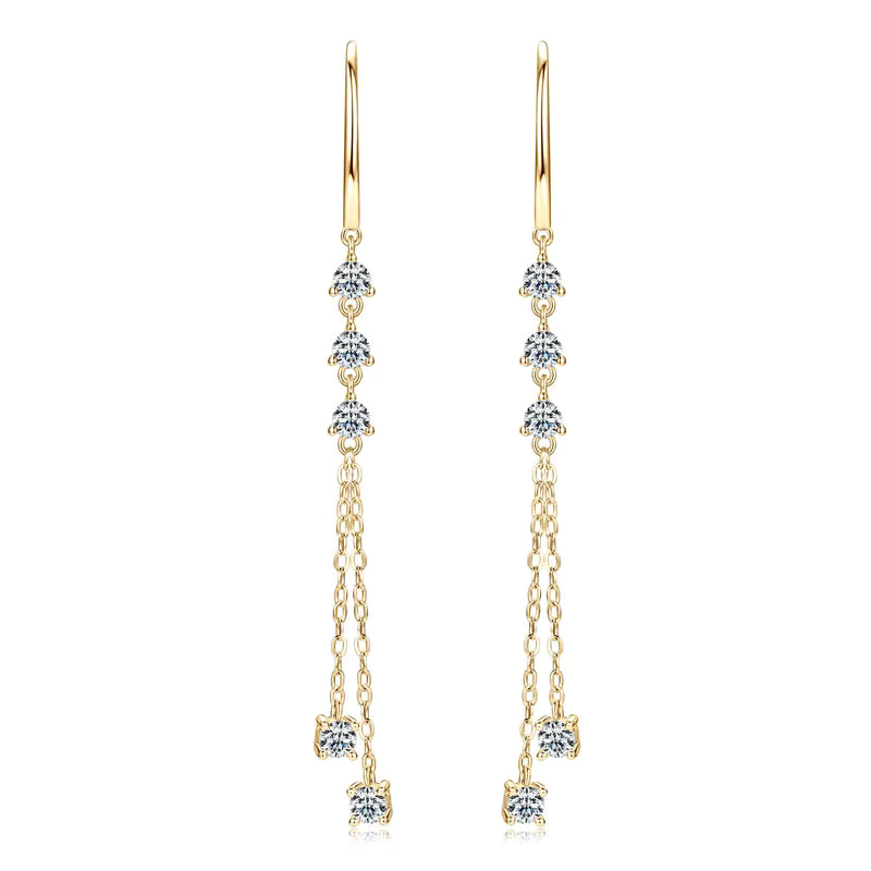 Moissanite Drop Earrings