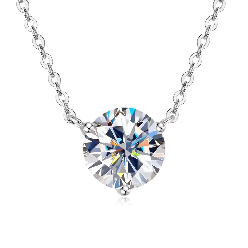 Elegant Moissanite Solitaire Pendant Necklace