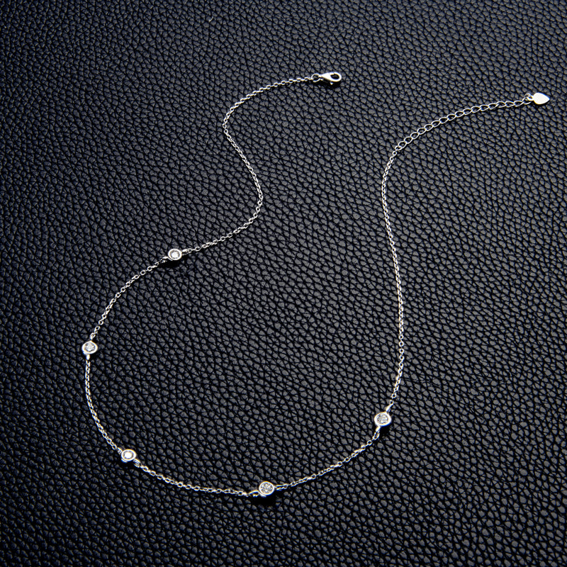 Layered Moissanite Choker Necklace