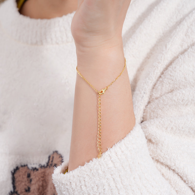 18K Gold Plated Four Leaf Clover Bracelet