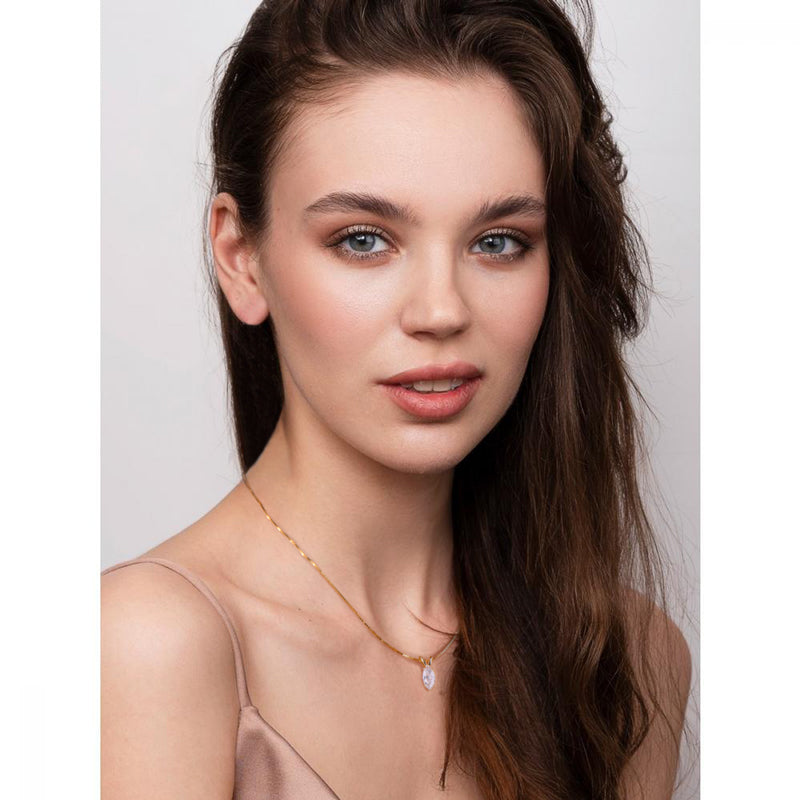 Marquise Solitaire CZ Pendant Necklace