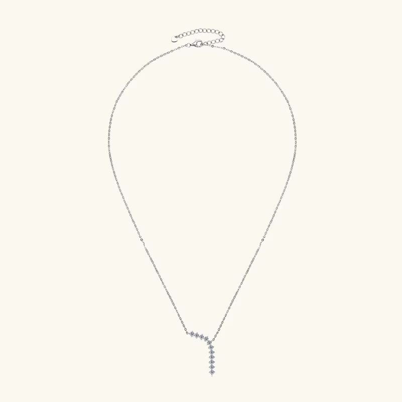 Radiant Y-Shaped Moissanite Pendant Necklace