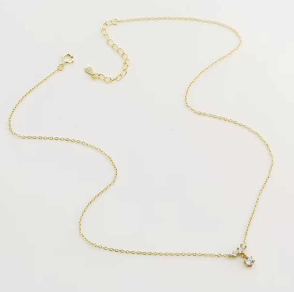 Zircon Charm Pendant Necklace