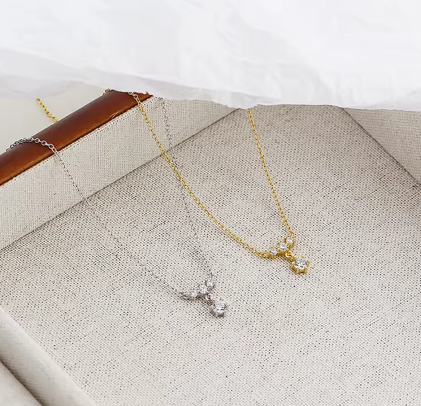 Zircon Charm Pendant Necklace