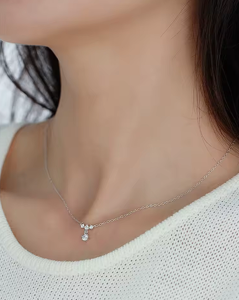 Zircon Charm Pendant Necklace